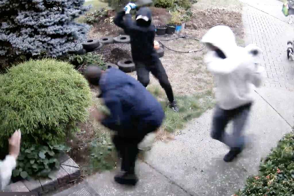 A Pitt Meadows man is attacked by men with baseball bats.