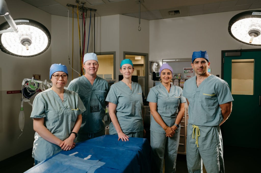 Pediatric urologist Dr. Linda Lee, division head of neurosurgery Dr. Dan Warren, general surgeon Dr. Heather Emmerton-Coughlin, gynecologic oncologist Dr. Mona Mazgani, and general surgeon Dr. Sepehr Khorasani welcome the second phase of the Victoria Hospitals Foundation’s It’s Time campaign.