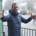 Peter Hlynsky, Mountain Equipment Company CEO, addresses the crowd prior to the doors opening at the Nanaimo store on Dec. 13. (Karl Yu/News Bulletin)