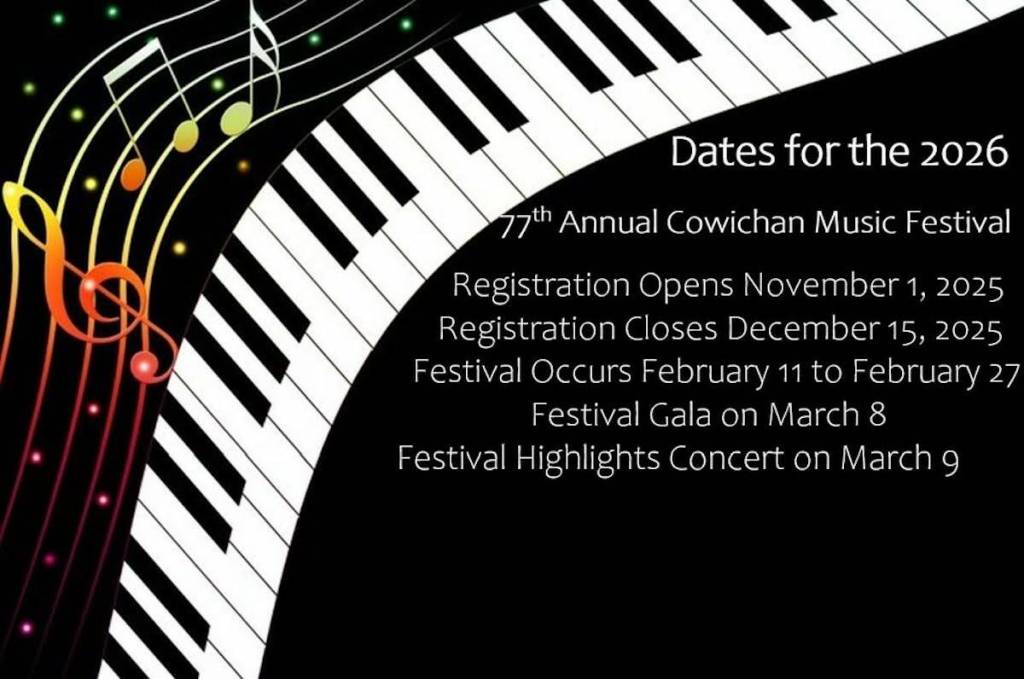 The Cowichan Music Festival celebrates 77 years in the community as they shine a light on the valley&rsquo;s talented youth with their annual Highlights concert on March 9. (Courtesy of CPAC)
